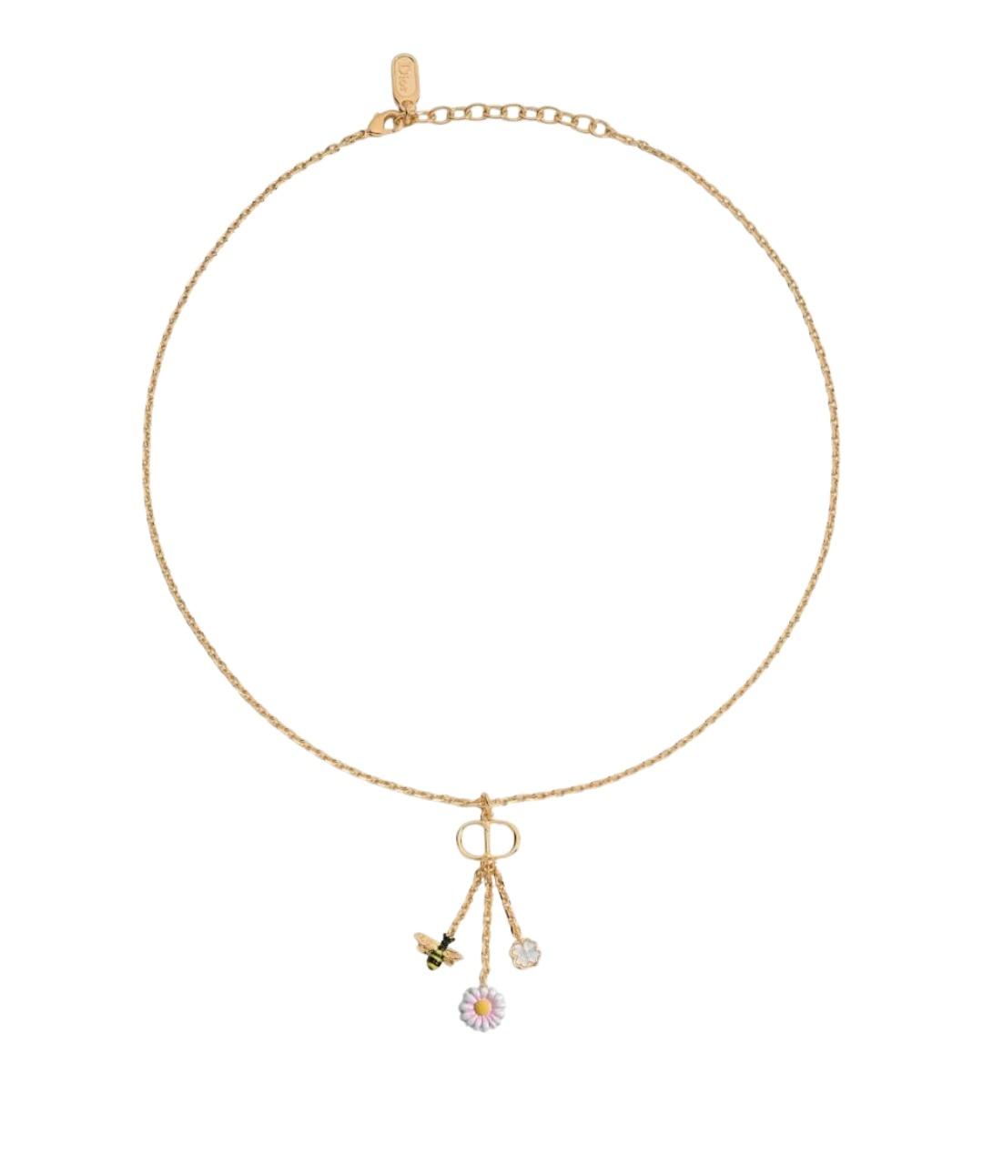 CHRISTIAN DIOR Золотое латунное колье, фото 1