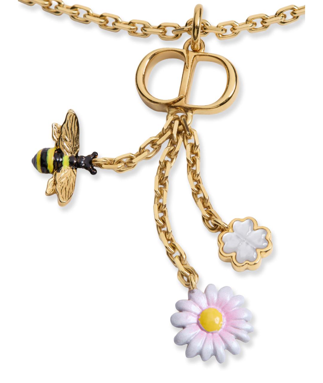 CHRISTIAN DIOR Золотое латунное колье, фото 2