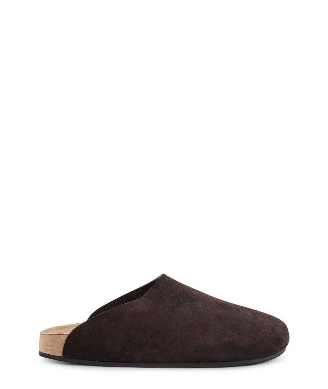 THE ROW Коричневые замшевые сабо, фото 1