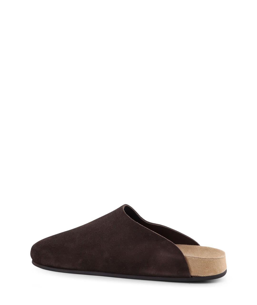 THE ROW Коричневые замшевые сабо, фото 2