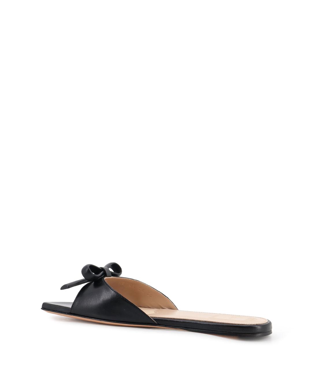 CHRISTIAN DIOR Черные кожаные шлепанцы, фото 4