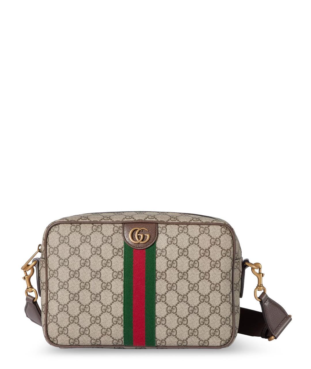 GUCCI Бежевая кожаная сумка тоут, фото 1
