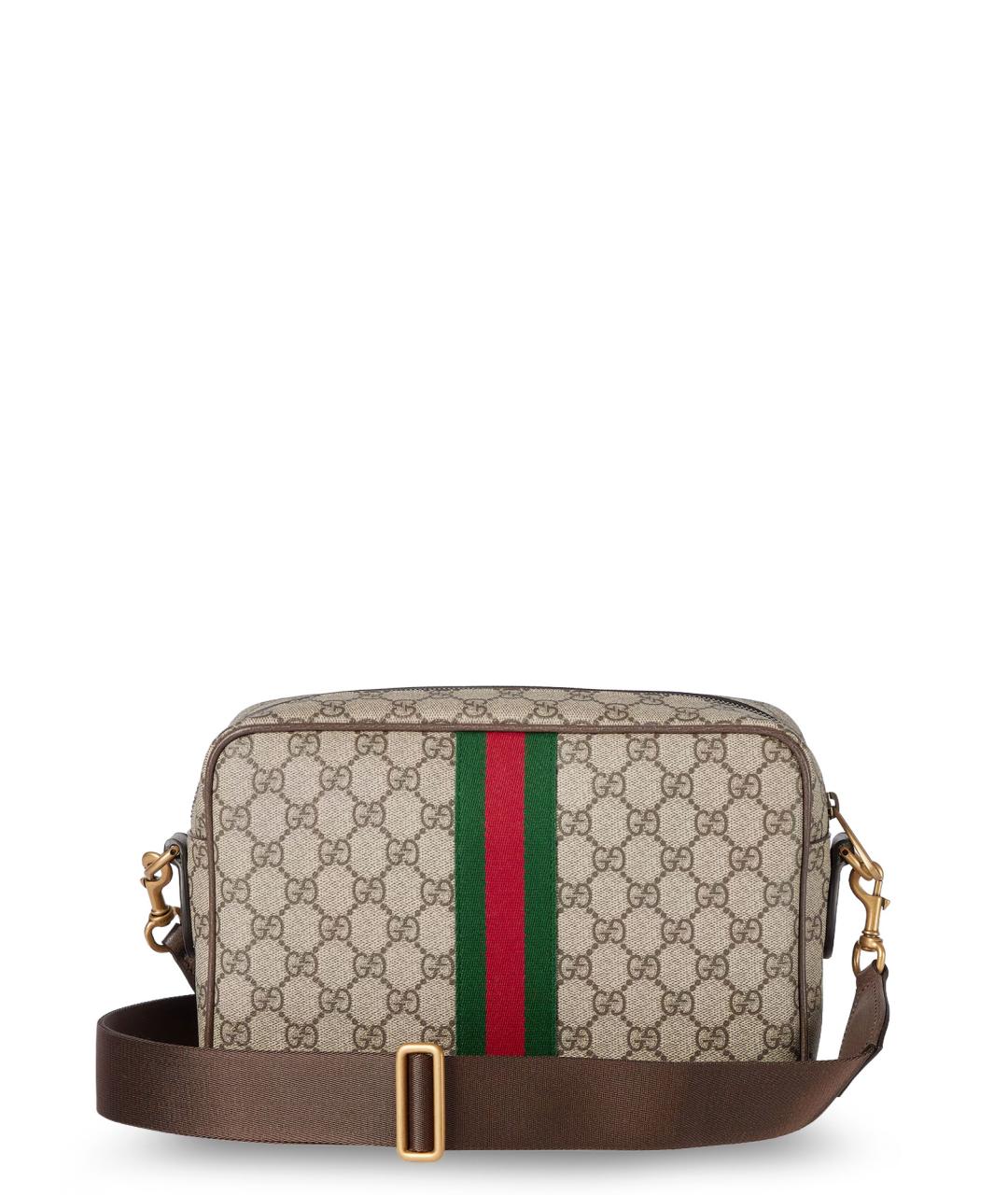 GUCCI Бежевая кожаная сумка тоут, фото 2