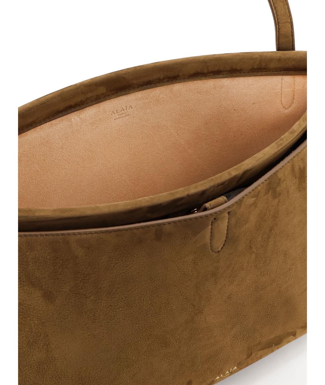 ALAIA Коричневая замшевая сумка через плечо, фото 4