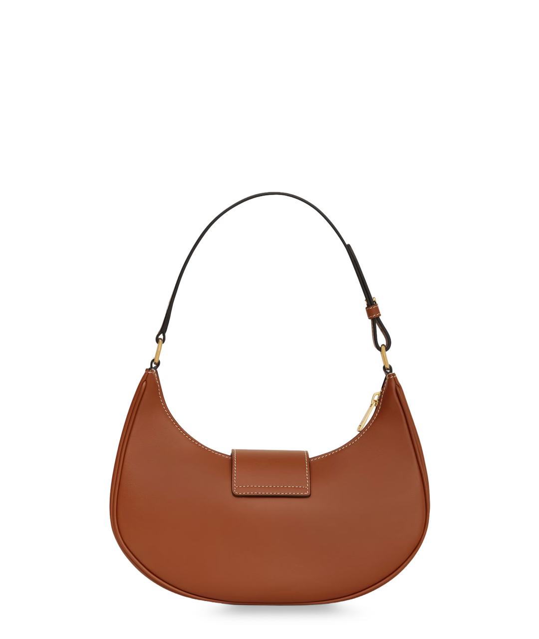 CELINE Коричневая кожаная сумка через плечо, фото 2