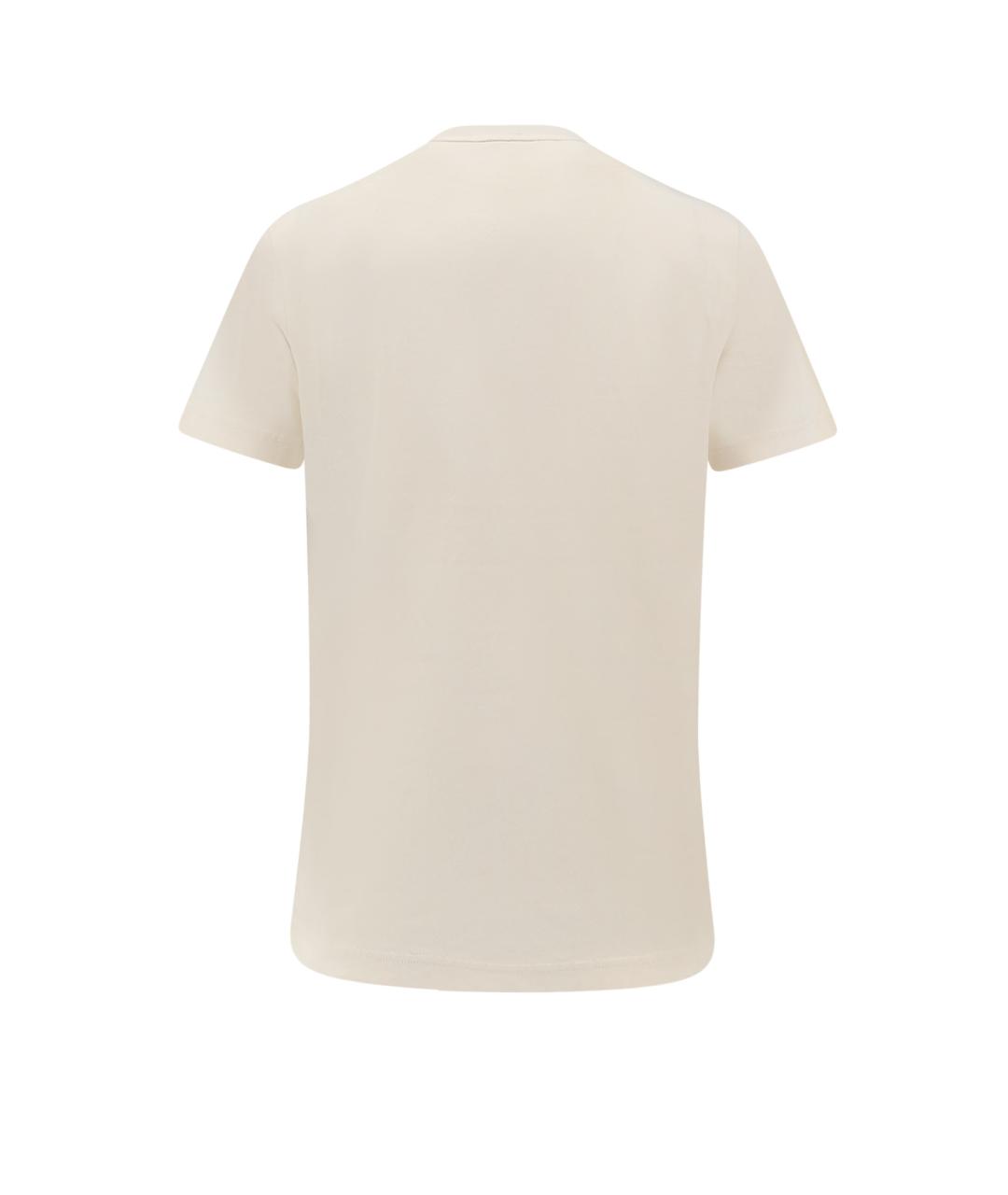 MONCLER Белая хлопковая футболка, фото 2