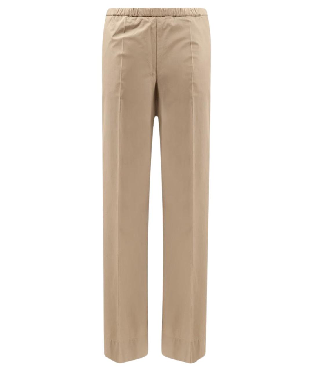 MONCLER Бежевые хлопковые прямые брюки, фото 1