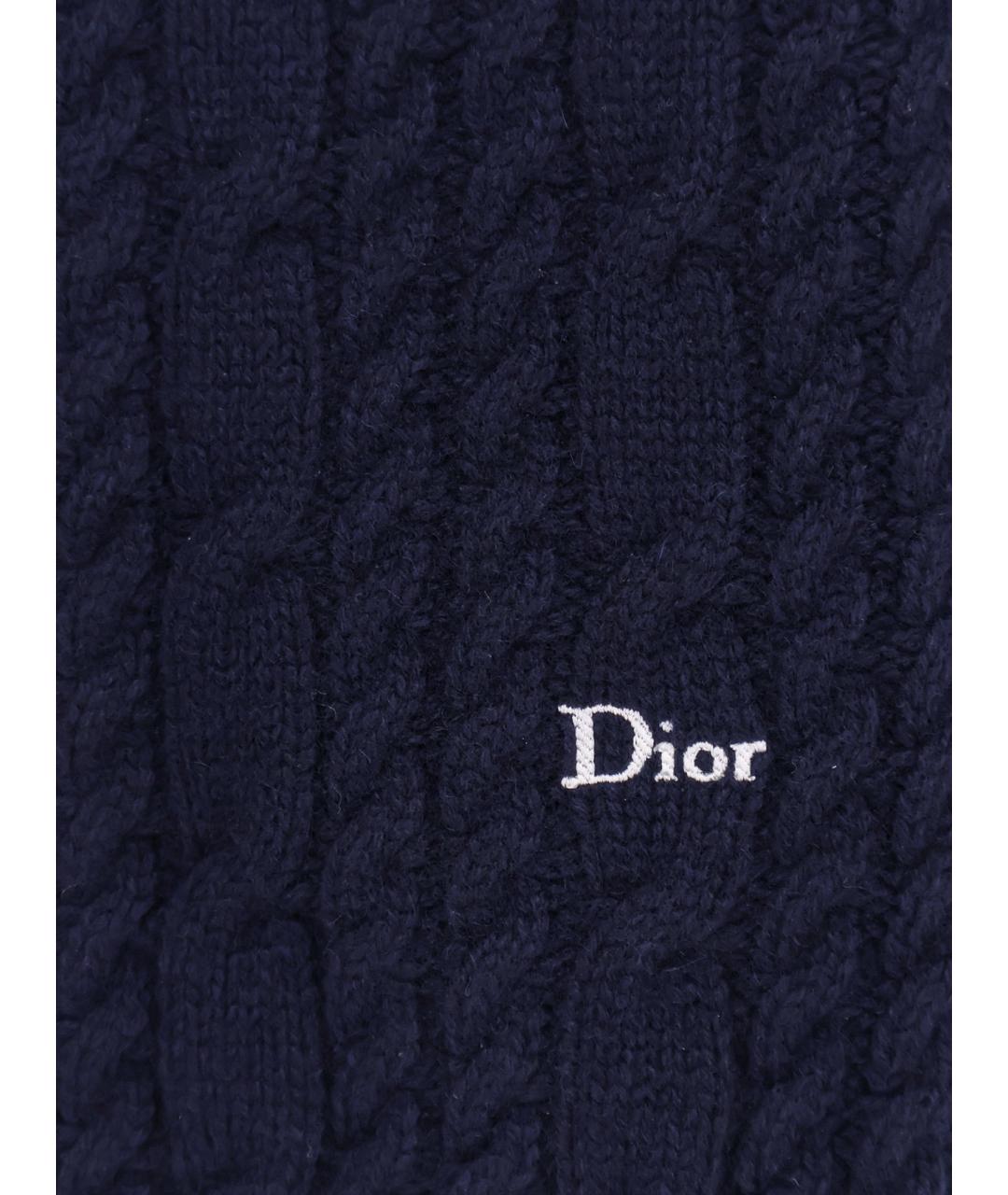 CHRISTIAN DIOR Синий кашемировый джемпер / свитер, фото 3