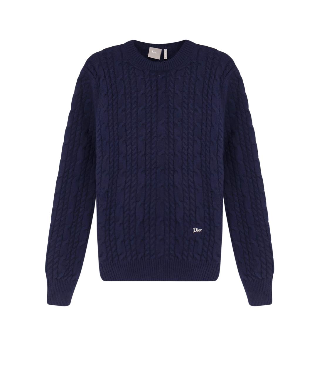 CHRISTIAN DIOR Синий кашемировый джемпер / свитер, фото 1