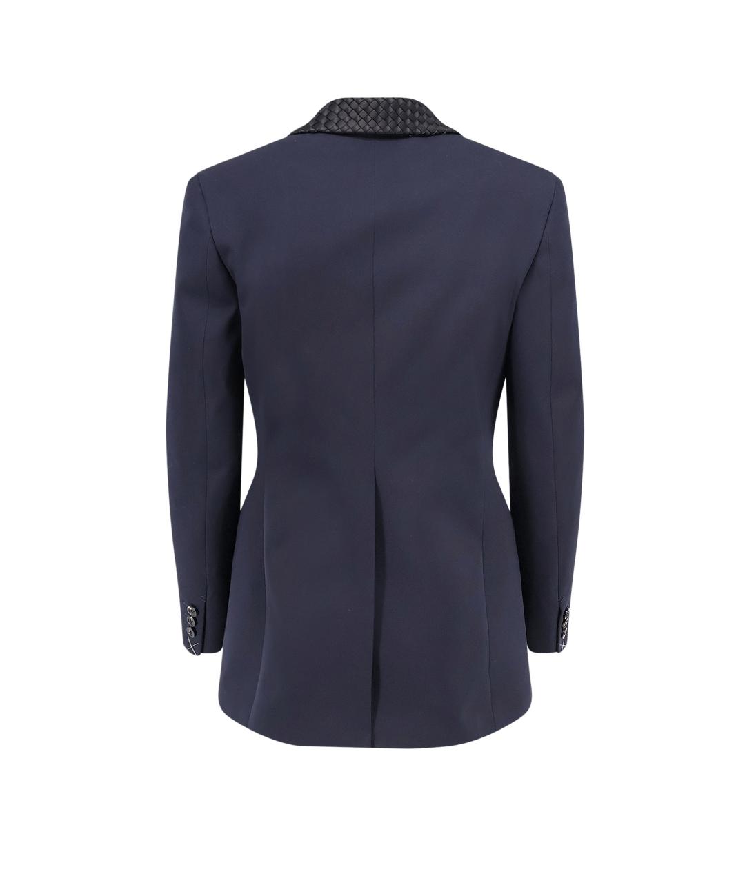 BOTTEGA VENETA Темно-синий шерстяной жакет/пиджак, фото 2