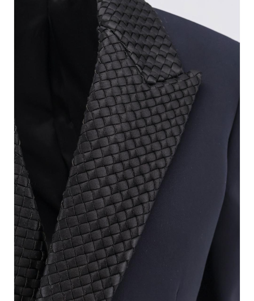 BOTTEGA VENETA Темно-синий шерстяной жакет/пиджак, фото 3