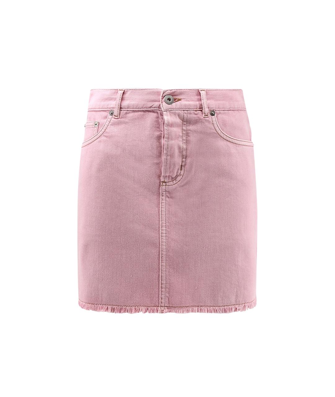 CHRISTIAN DIOR Розовая хлопковая юбка мини, фото 1