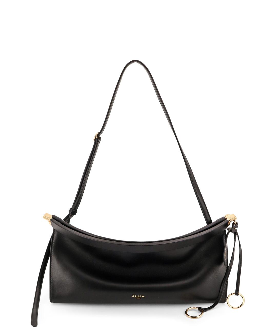 ALAIA Черная кожаная сумка с короткими ручками, фото 1