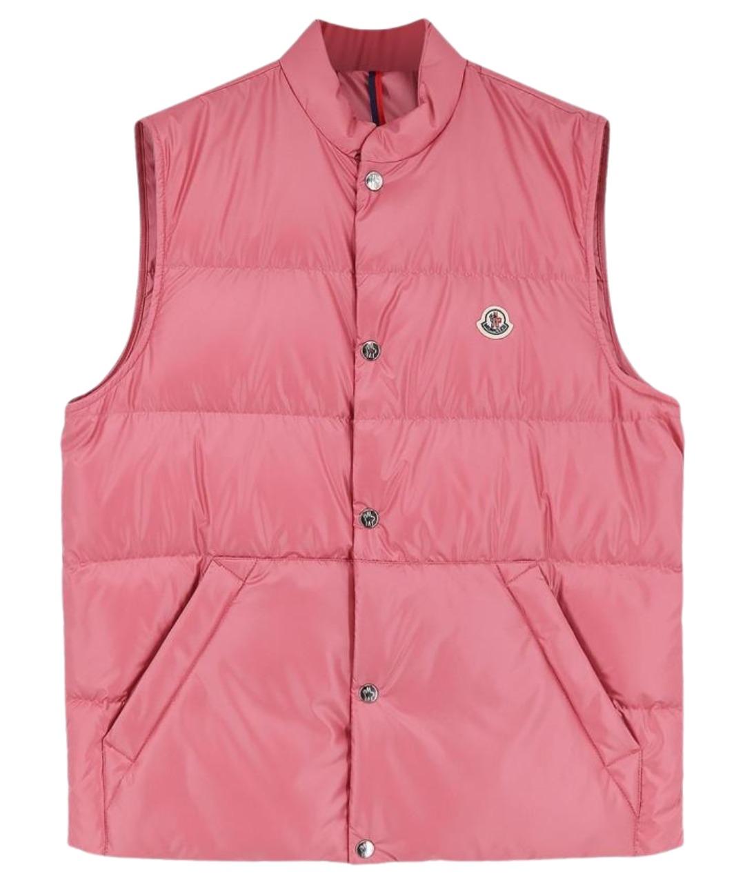MONCLER Розовый полиэстеровый жилет, фото 1