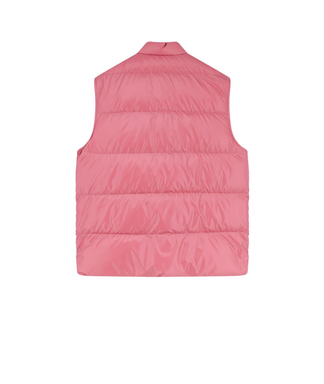 MONCLER Розовый полиэстеровый жилет, фото 2