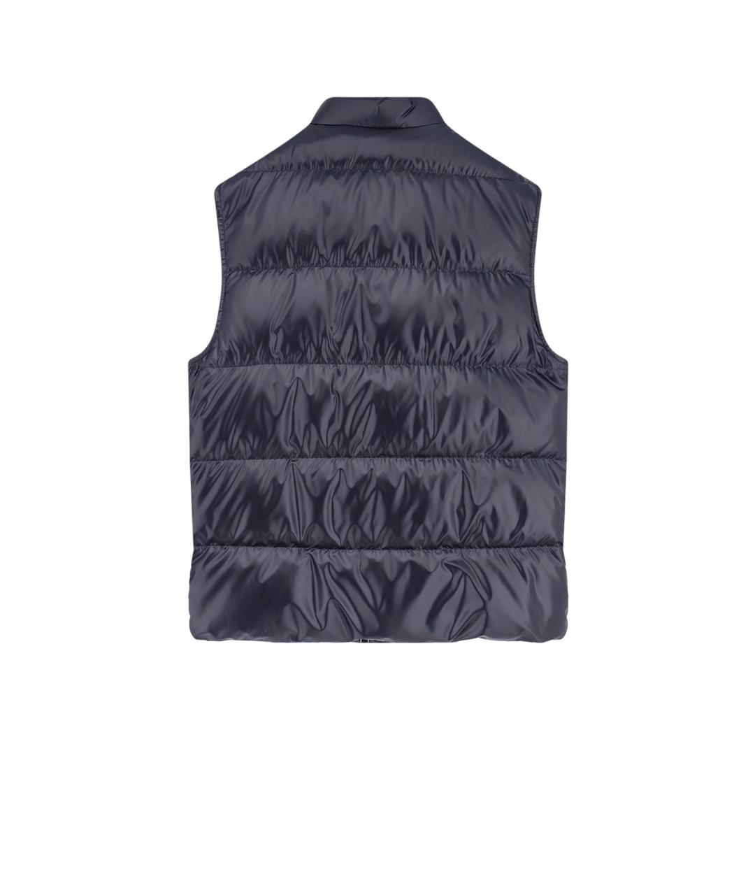 MONCLER Синий полиэстеровый жилет, фото 2