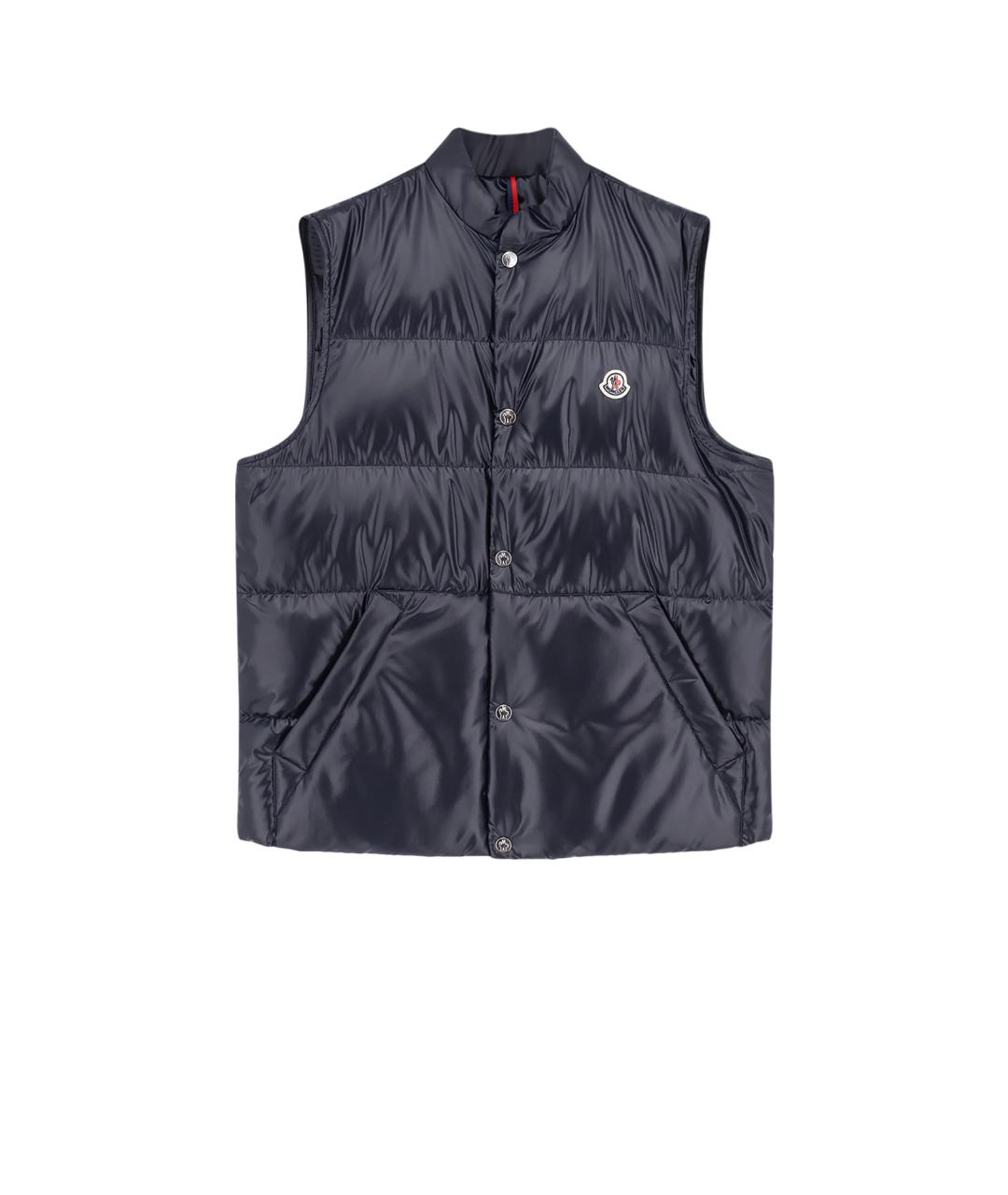MONCLER Синий полиэстеровый жилет, фото 4