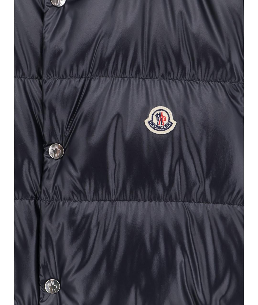 MONCLER Синий полиэстеровый жилет, фото 3