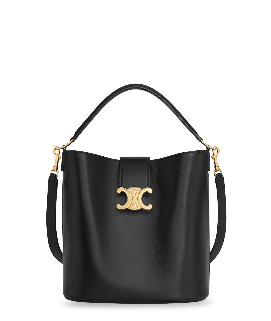 CELINE Черная кожаная сумка тоут, фото 1