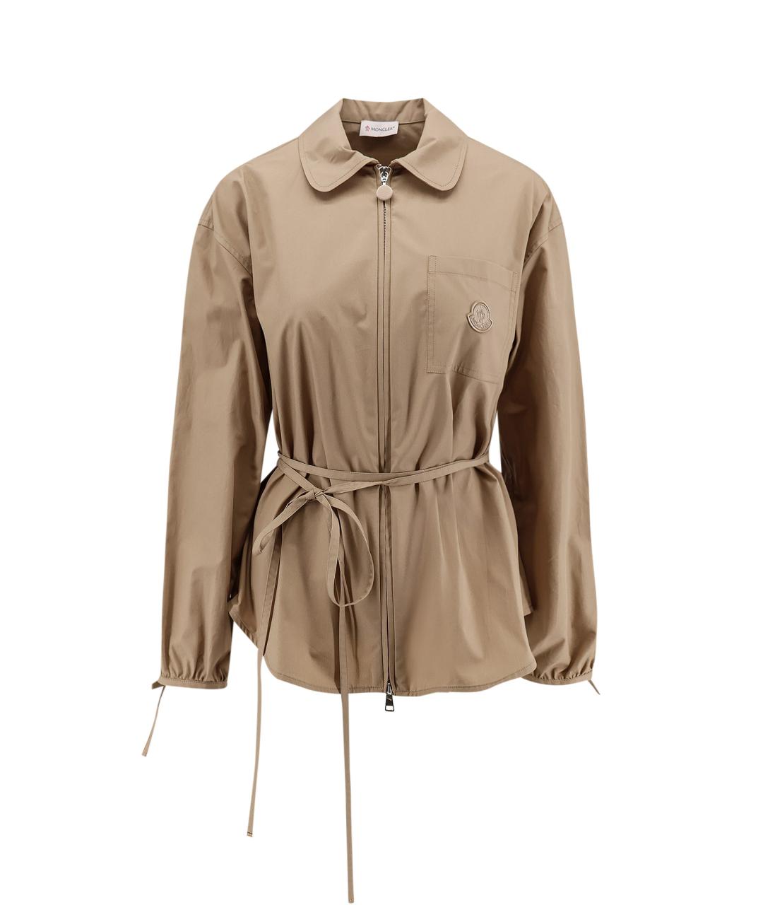 MONCLER Бежевая хлопковая куртка, фото 1