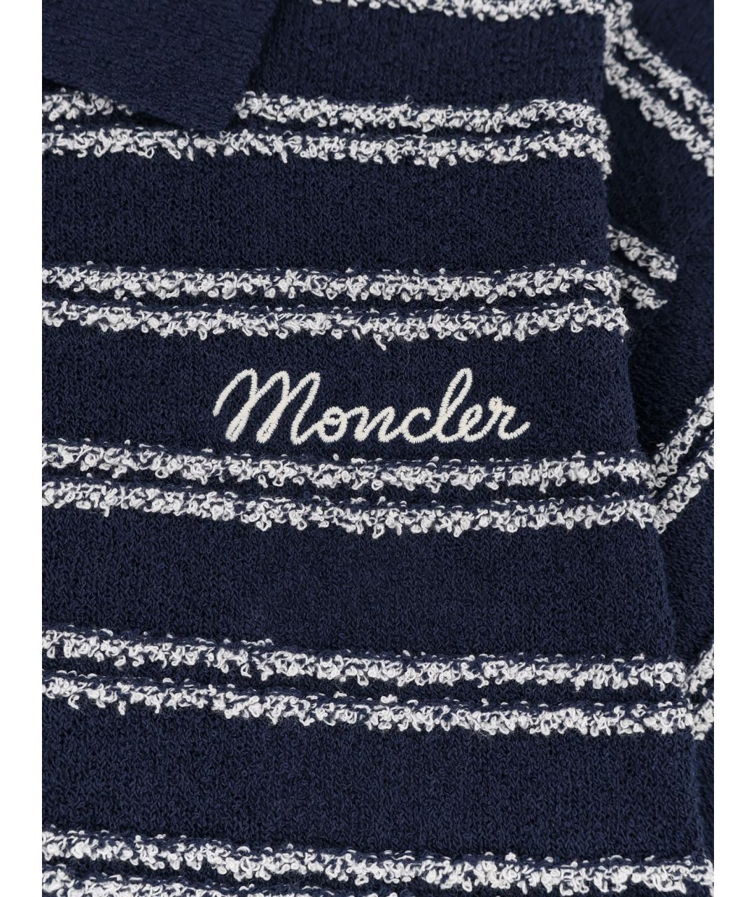 MONCLER Синяя хлопковая футболка, фото 3