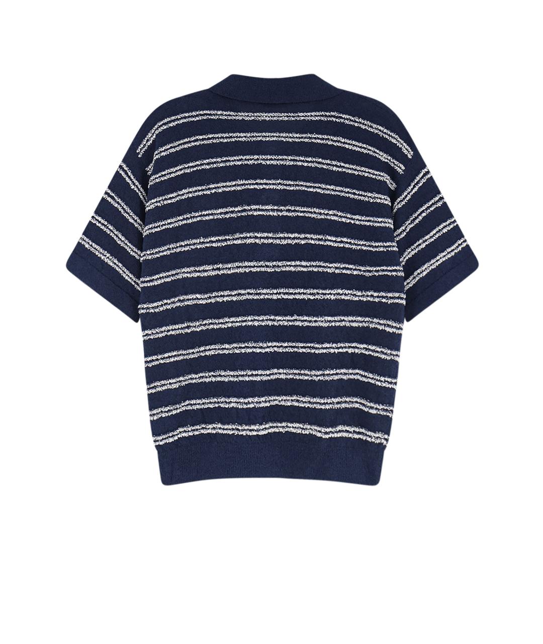 MONCLER Синяя хлопковая футболка, фото 2