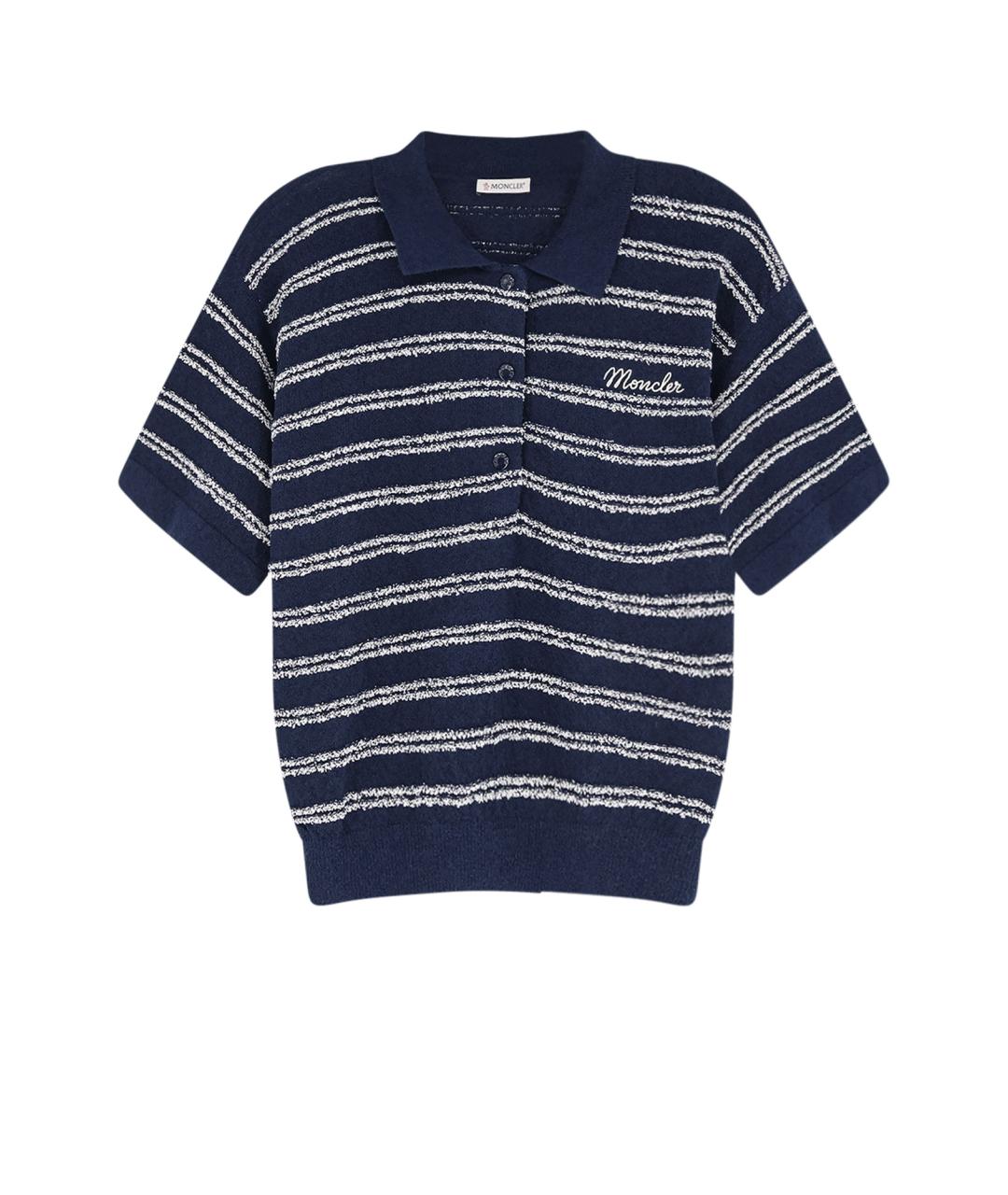 MONCLER Синяя хлопковая футболка, фото 1