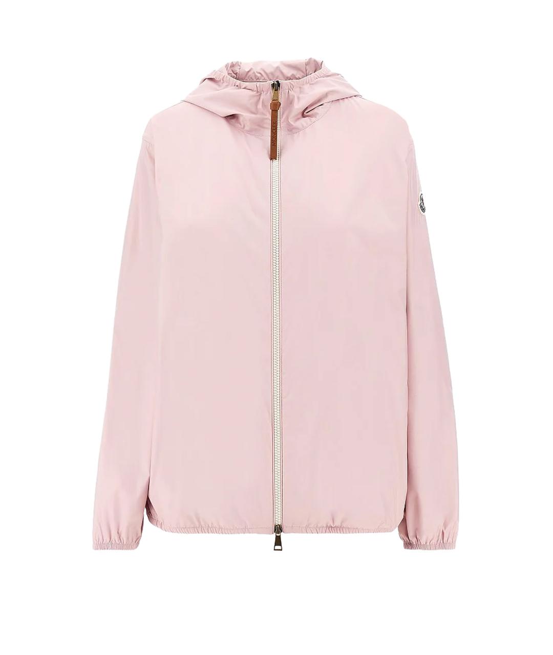 MONCLER Розовая полиэстеровая куртка, фото 4