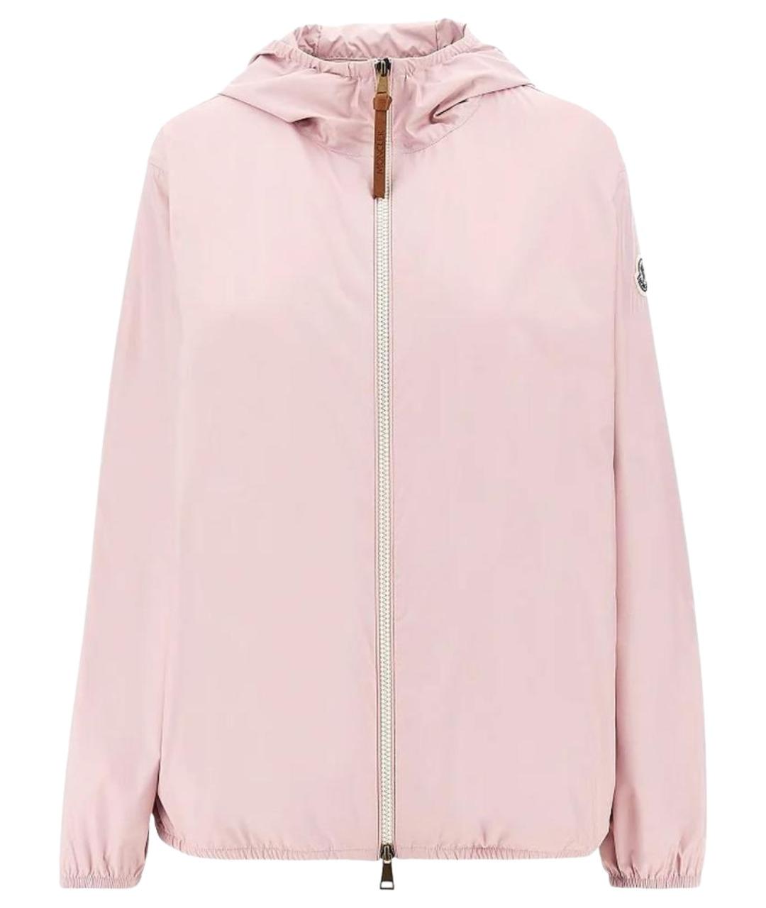 MONCLER Розовая полиэстеровая куртка, фото 1