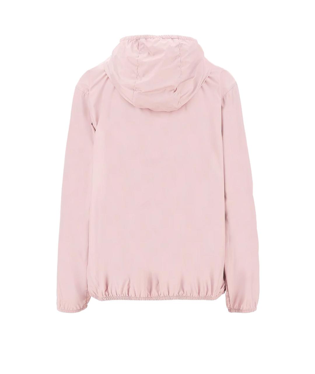 MONCLER Розовая полиэстеровая куртка, фото 2