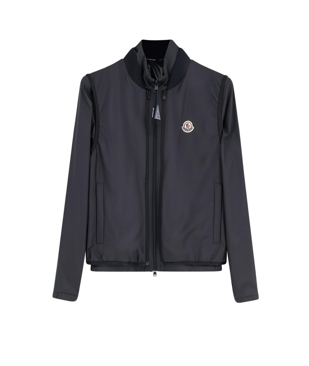 MONCLER Черная полиэстеровая куртка, фото 5