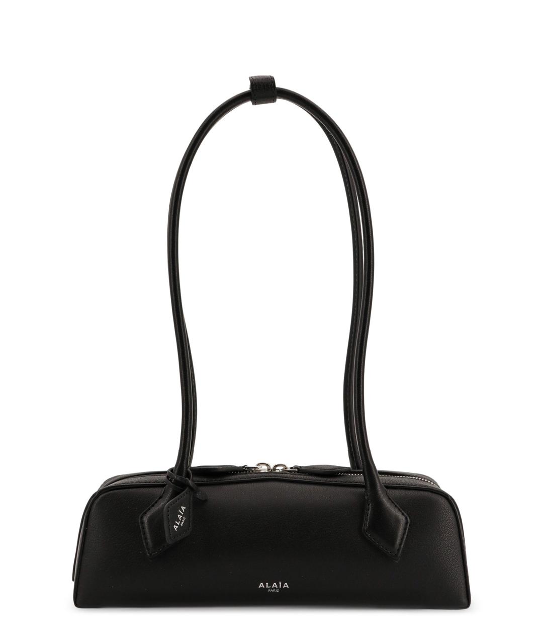 ALAIA Черная кожаная сумка тоут, фото 1