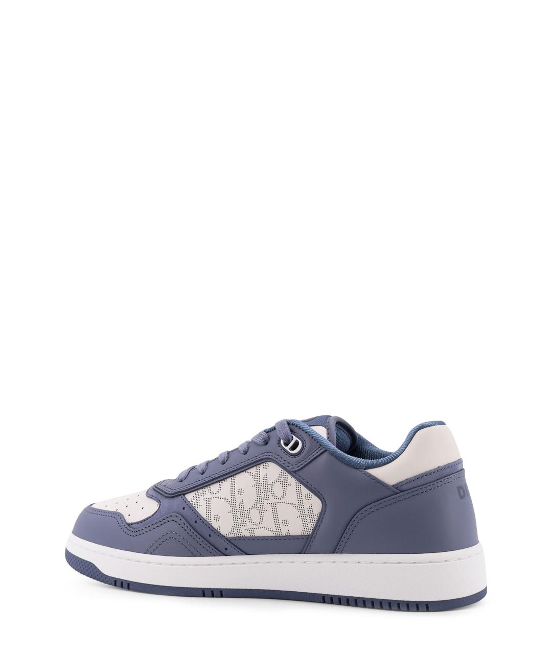 CHRISTIAN DIOR Синие кожаные низкие кроссовки / кеды, фото 3