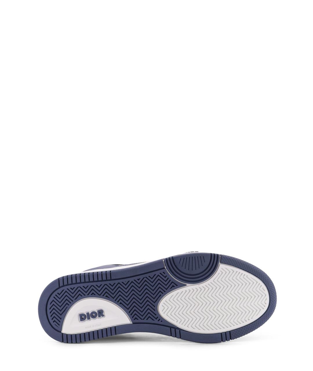 CHRISTIAN DIOR Синие кожаные низкие кроссовки / кеды, фото 4