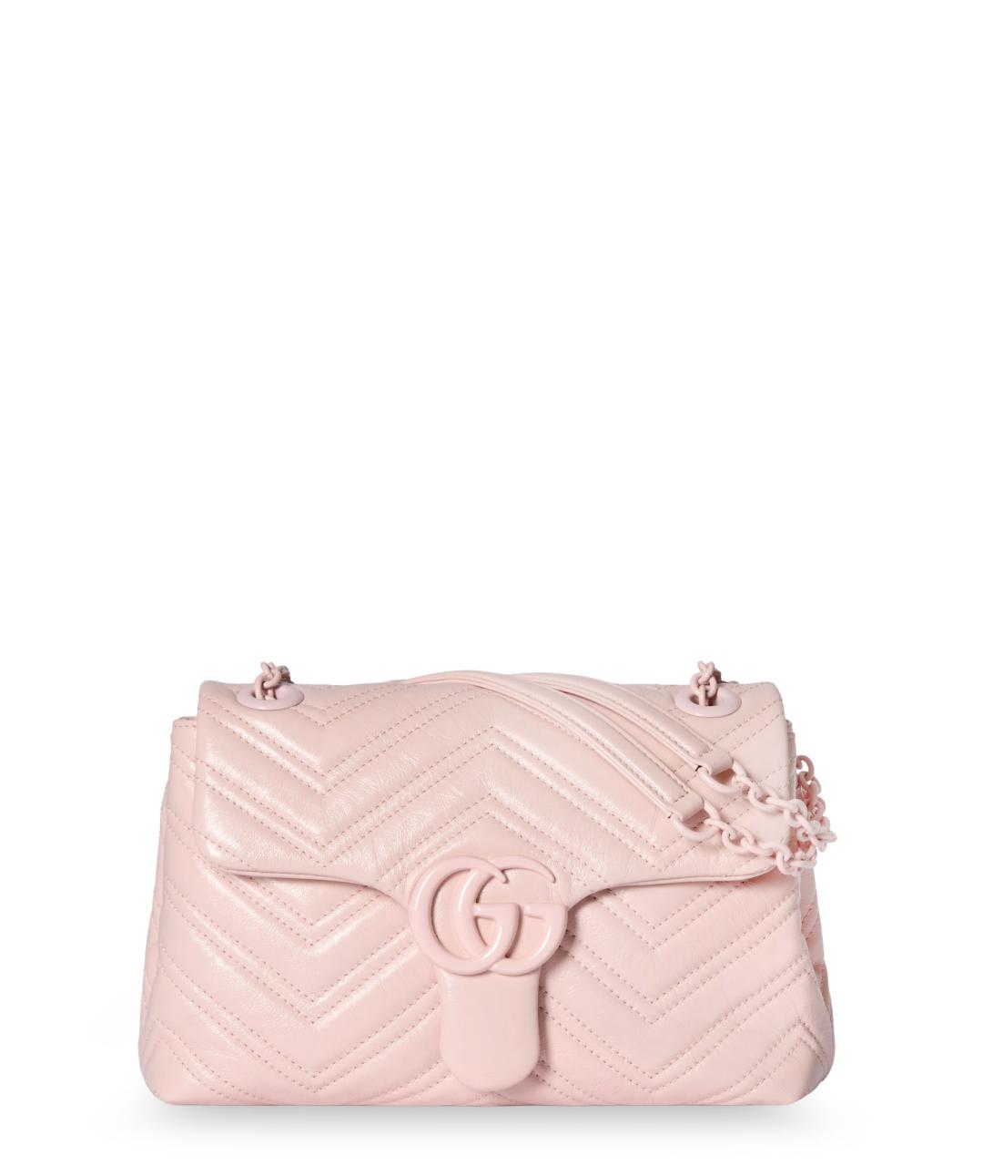 GUCCI Розовая кожаная сумка через плечо, фото 1