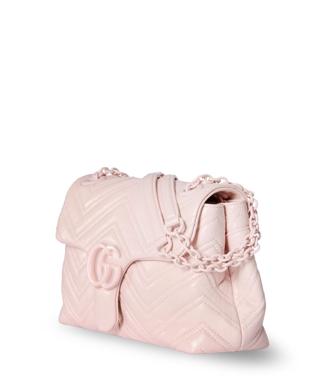 GUCCI Розовая кожаная сумка через плечо, фото 3