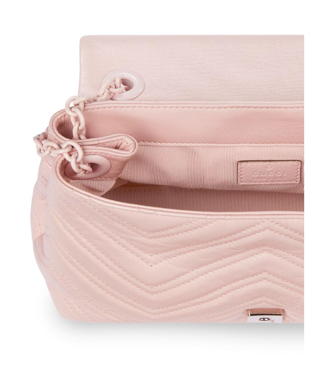 GUCCI Розовая кожаная сумка через плечо, фото 4