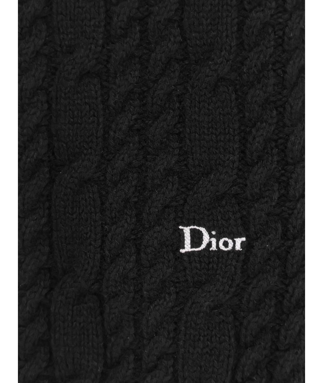 CHRISTIAN DIOR Черный кашемировый джемпер / свитер, фото 3