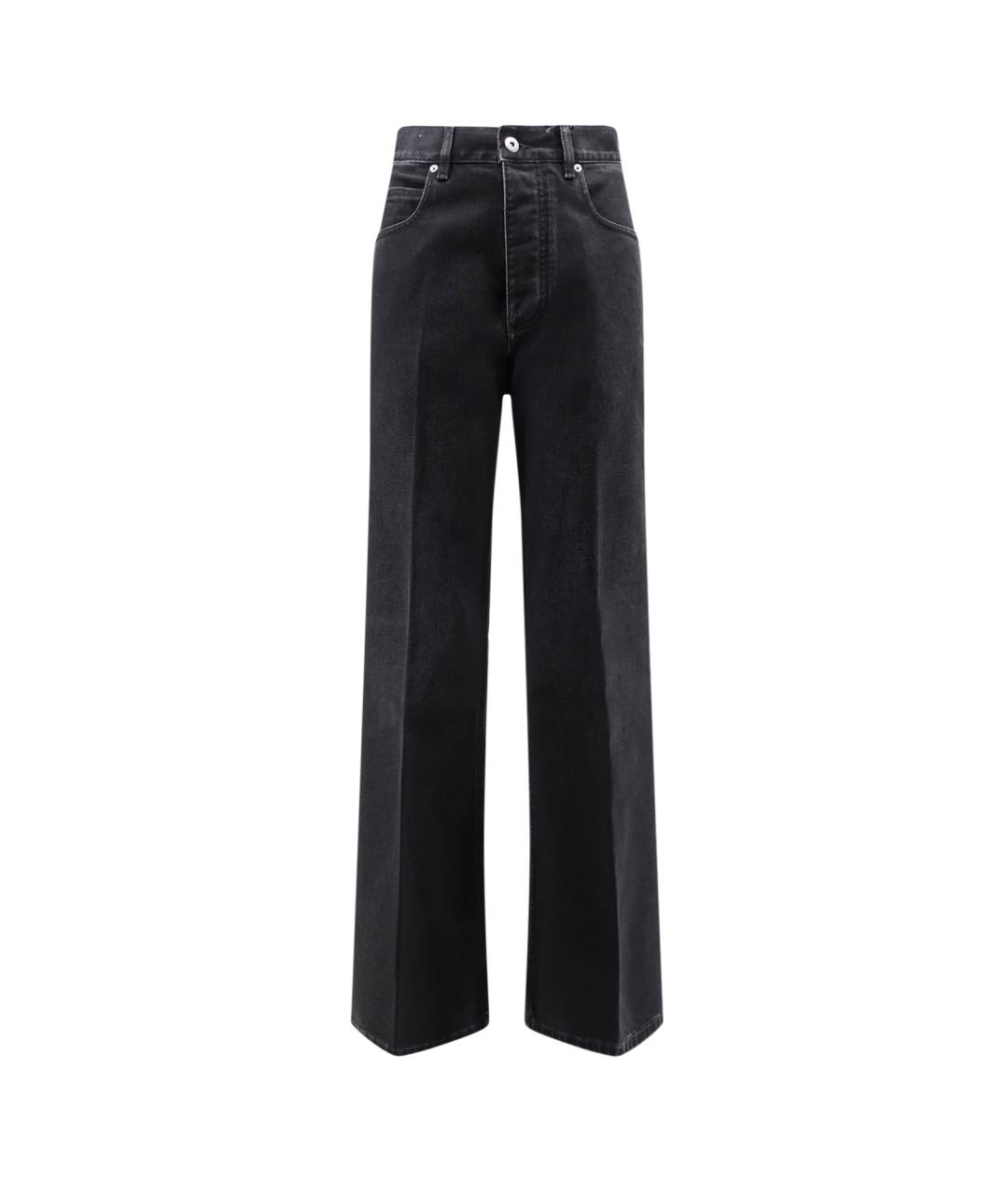 BOTTEGA VENETA Черные хлопковые прямые джинсы, фото 1