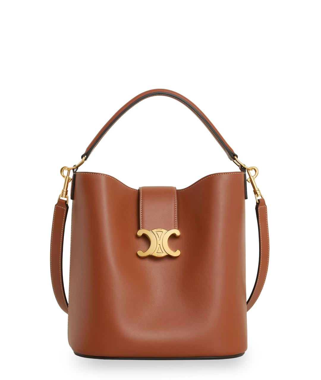 CELINE Коричневая кожаная сумка тоут, фото 1