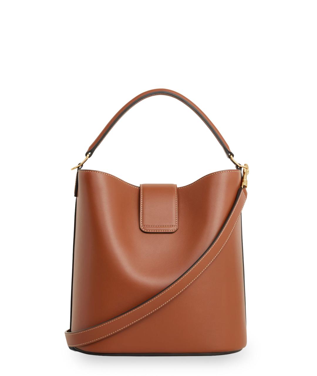 CELINE Коричневая кожаная сумка тоут, фото 2