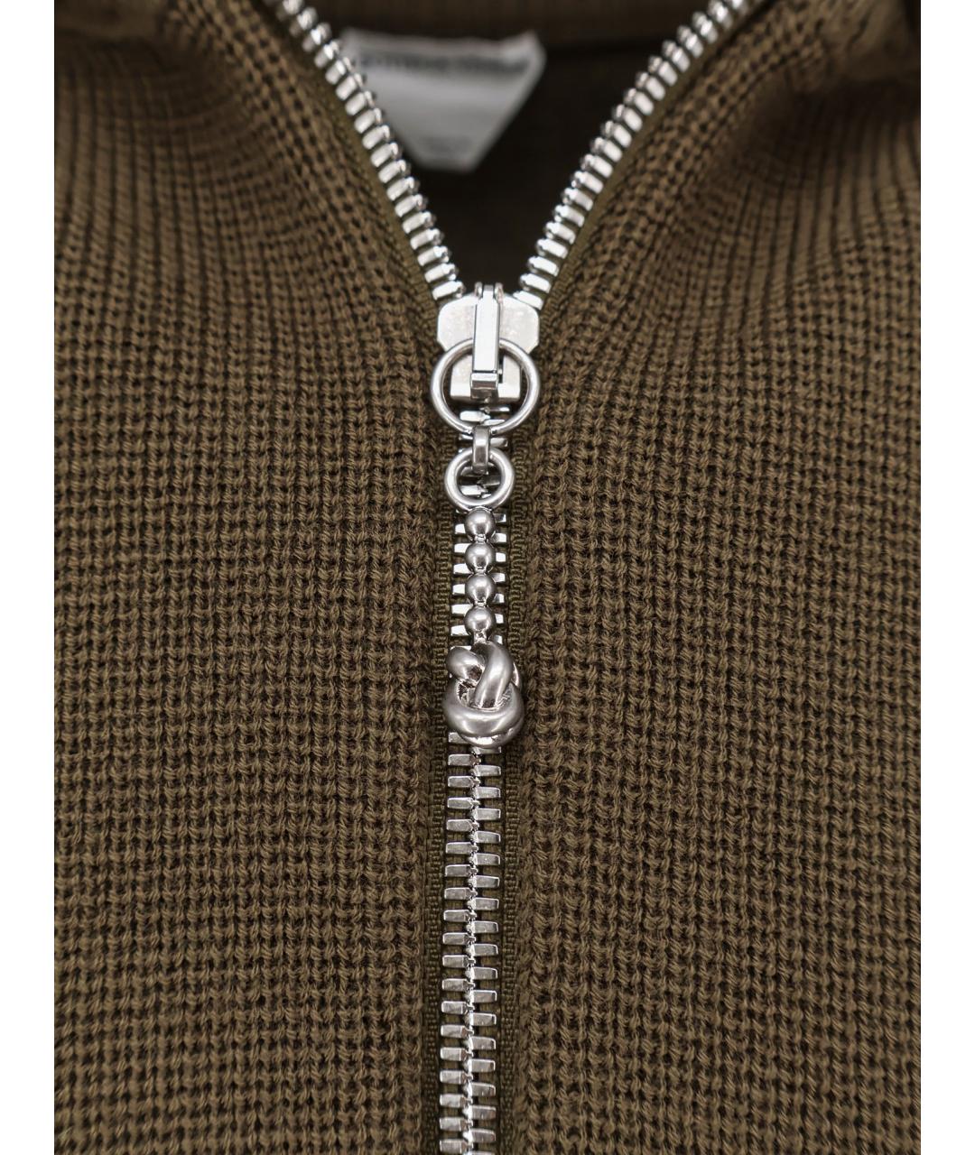 BOTTEGA VENETA Хаки кардиган, фото 3