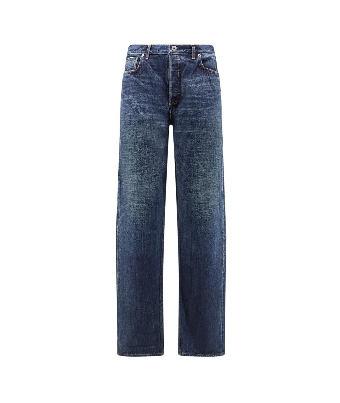 CHRISTIAN DIOR Синие хлопковые прямые джинсы, фото 1