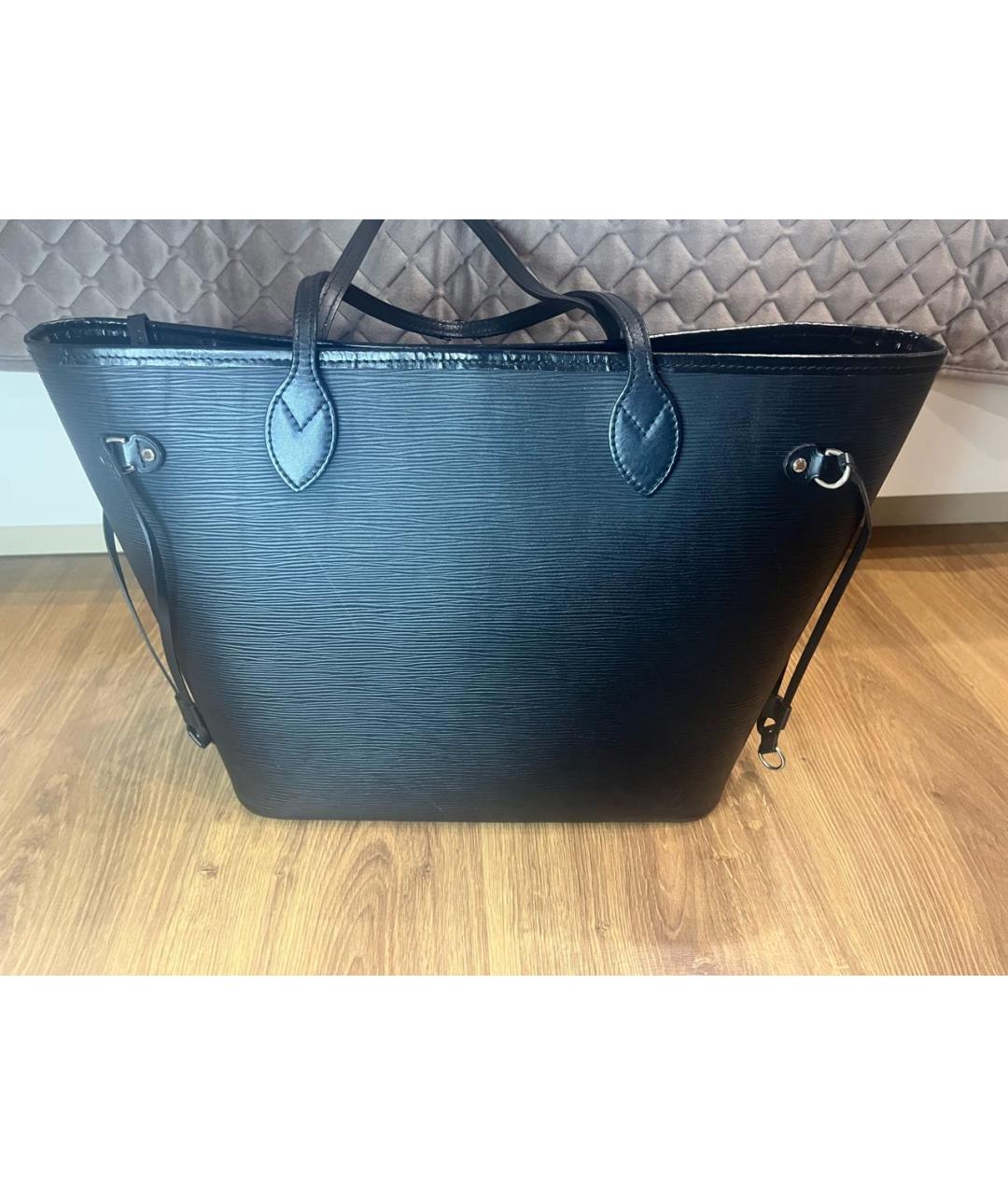 LOUIS VUITTON Черная кожаная сумка через плечо, фото 7