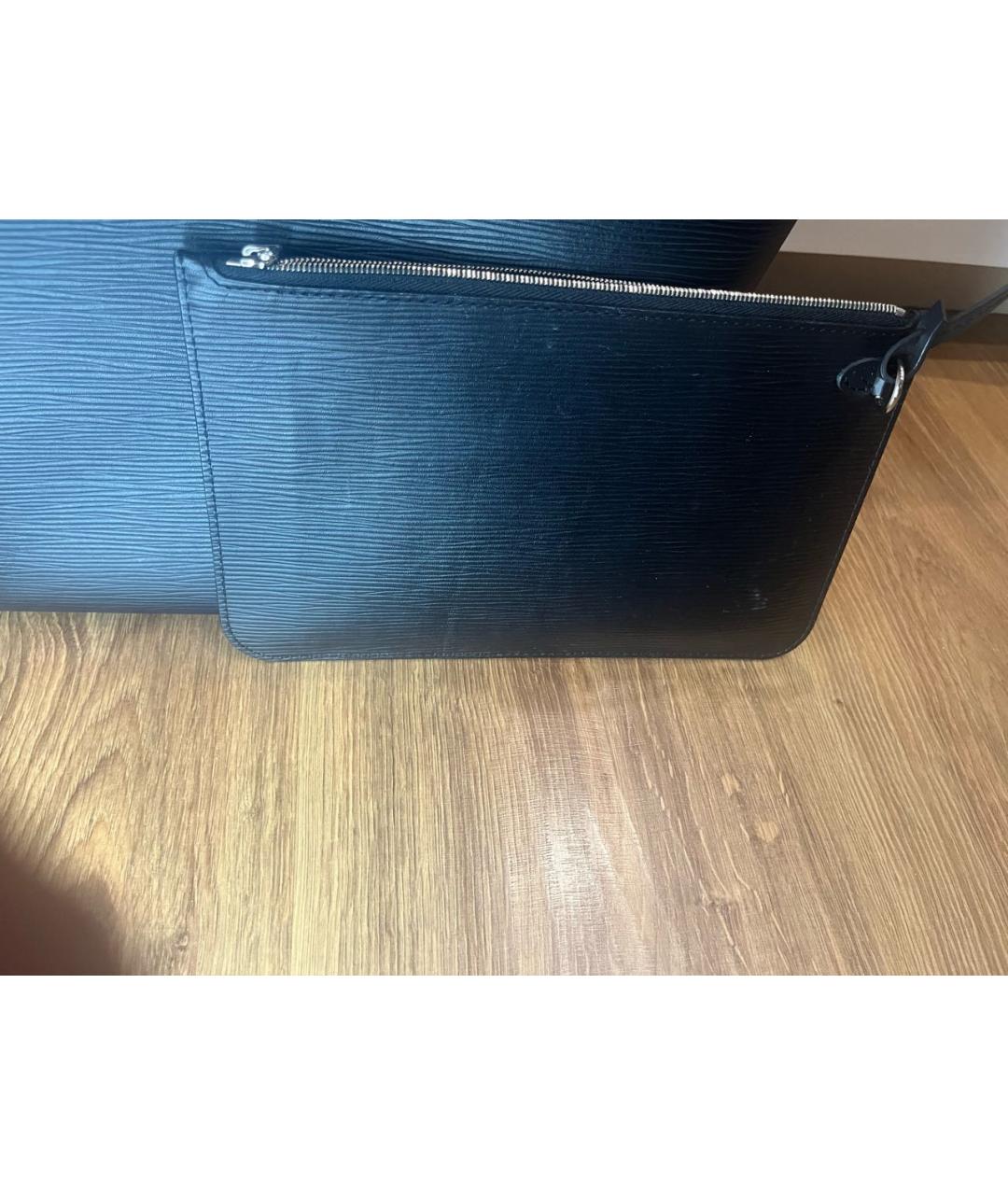 LOUIS VUITTON Черная кожаная сумка через плечо, фото 2