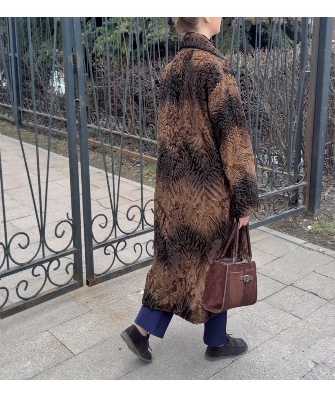 KARL LAGERFELD Коричневая меховая шуба, фото 3