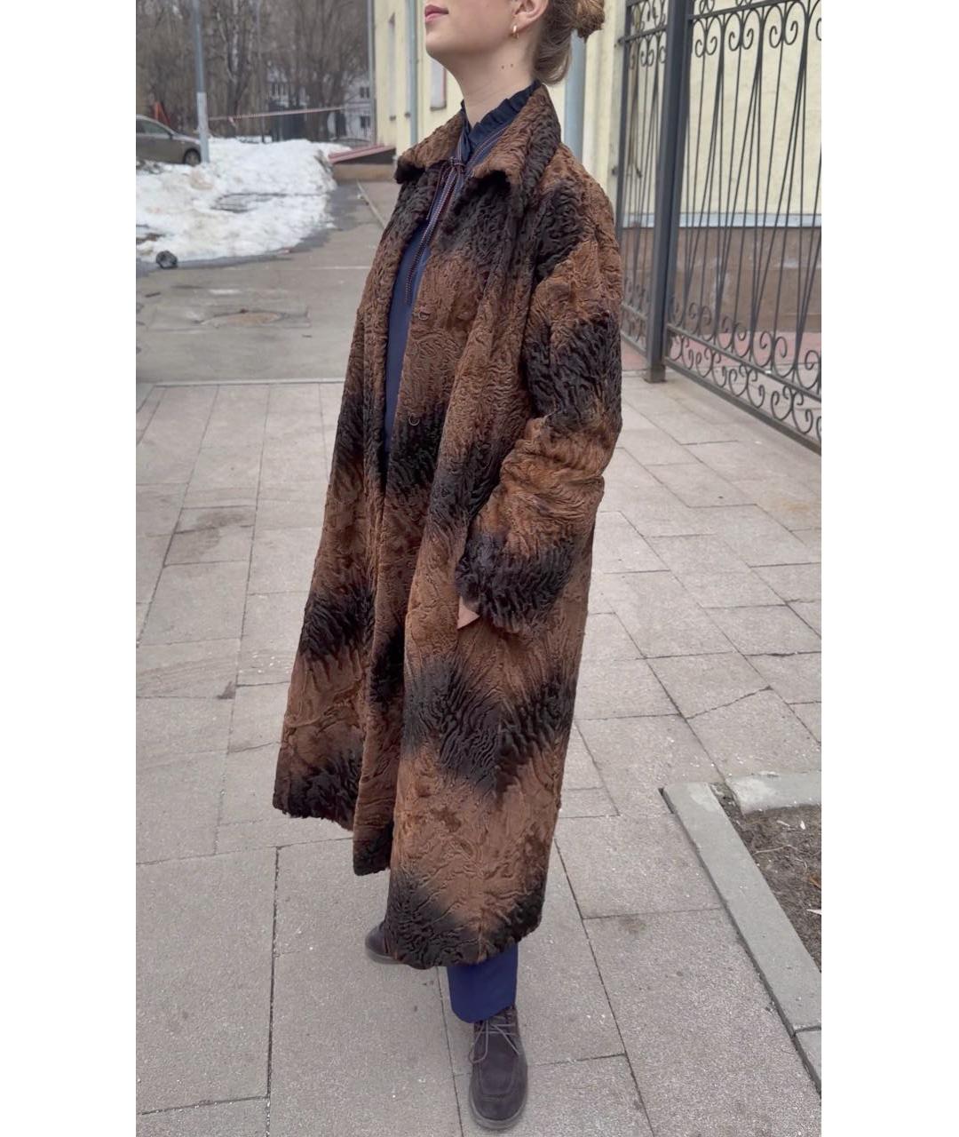 KARL LAGERFELD Коричневая меховая шуба, фото 7