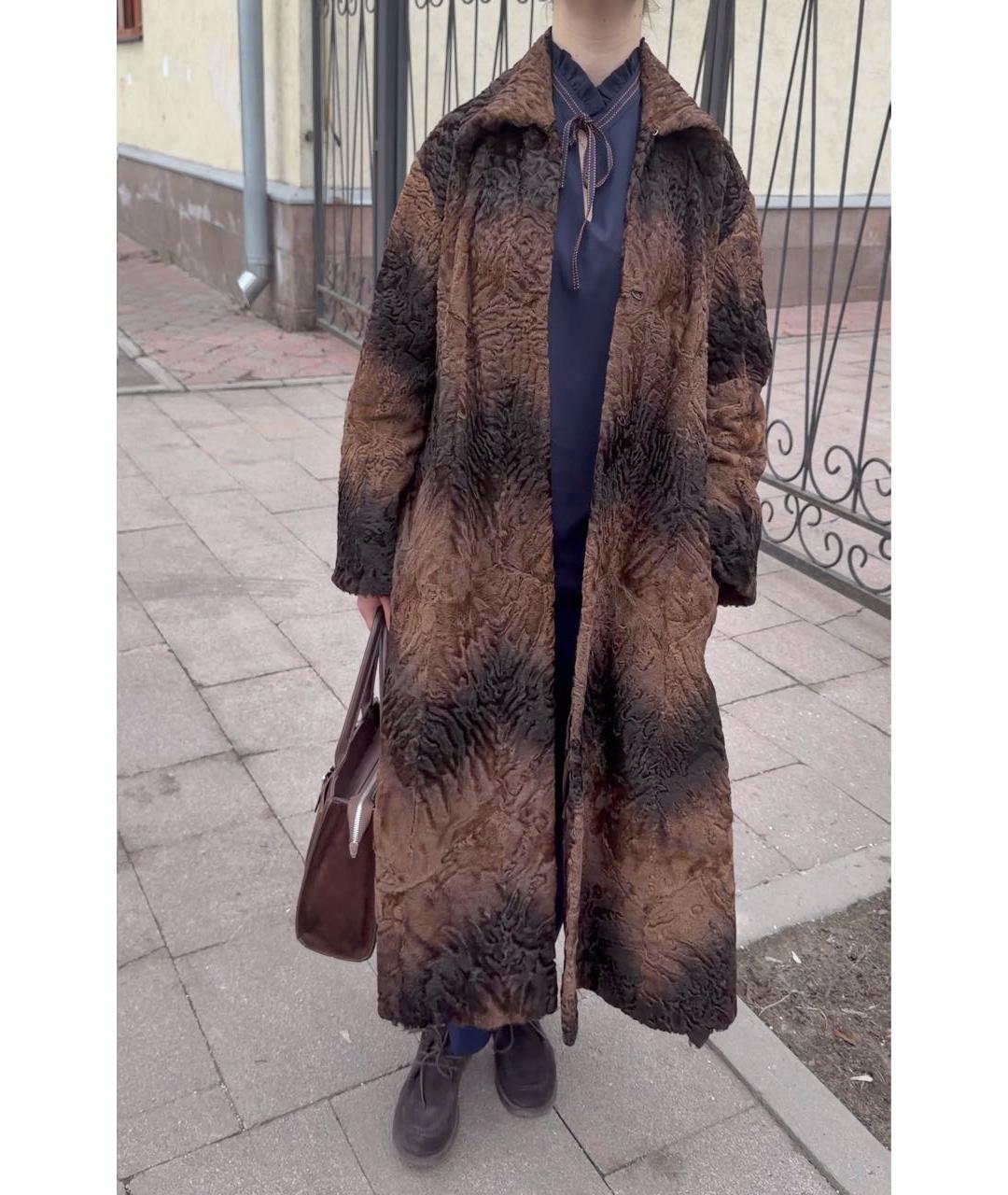 KARL LAGERFELD Коричневая меховая шуба, фото 4
