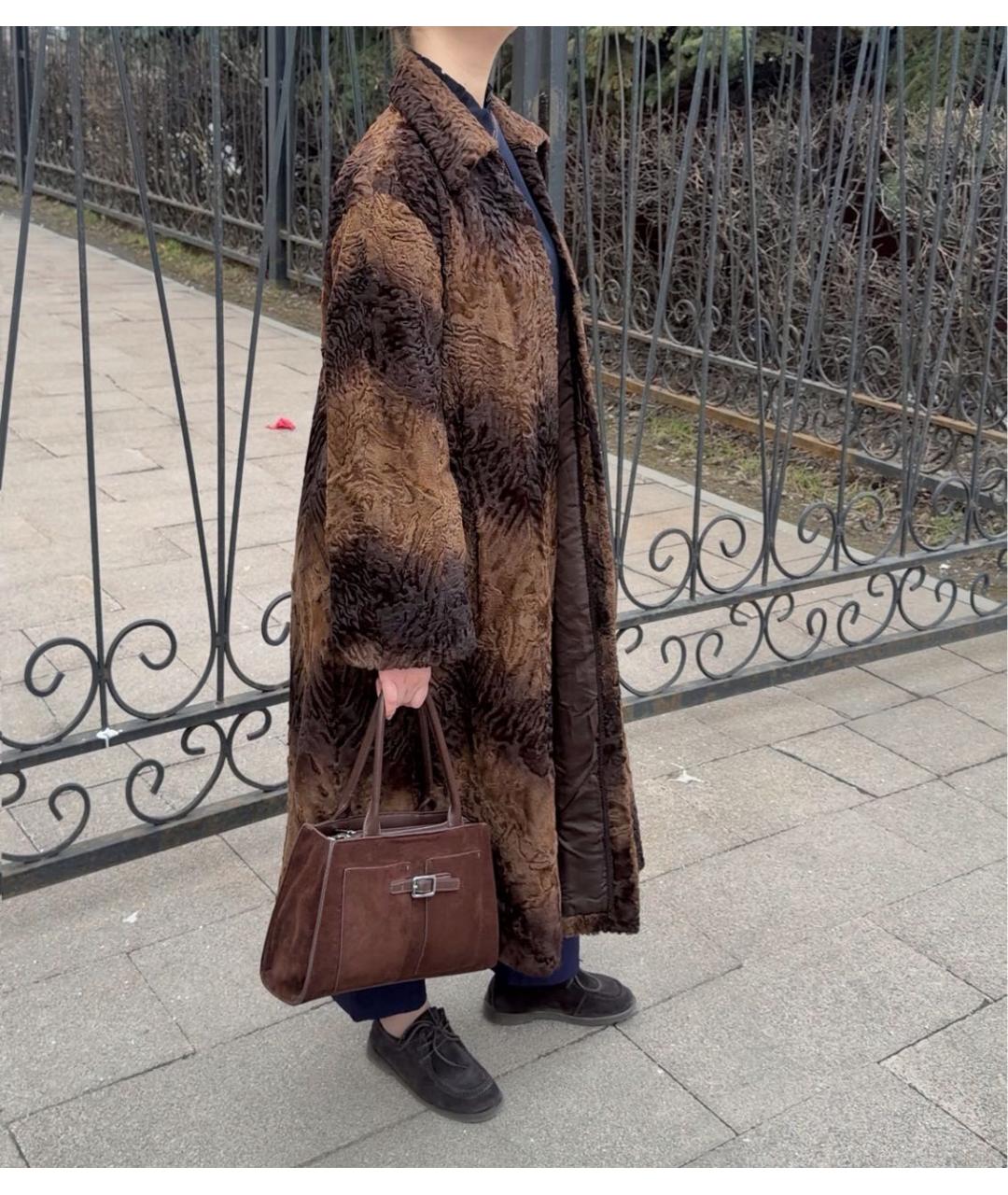 KARL LAGERFELD Коричневая меховая шуба, фото 2