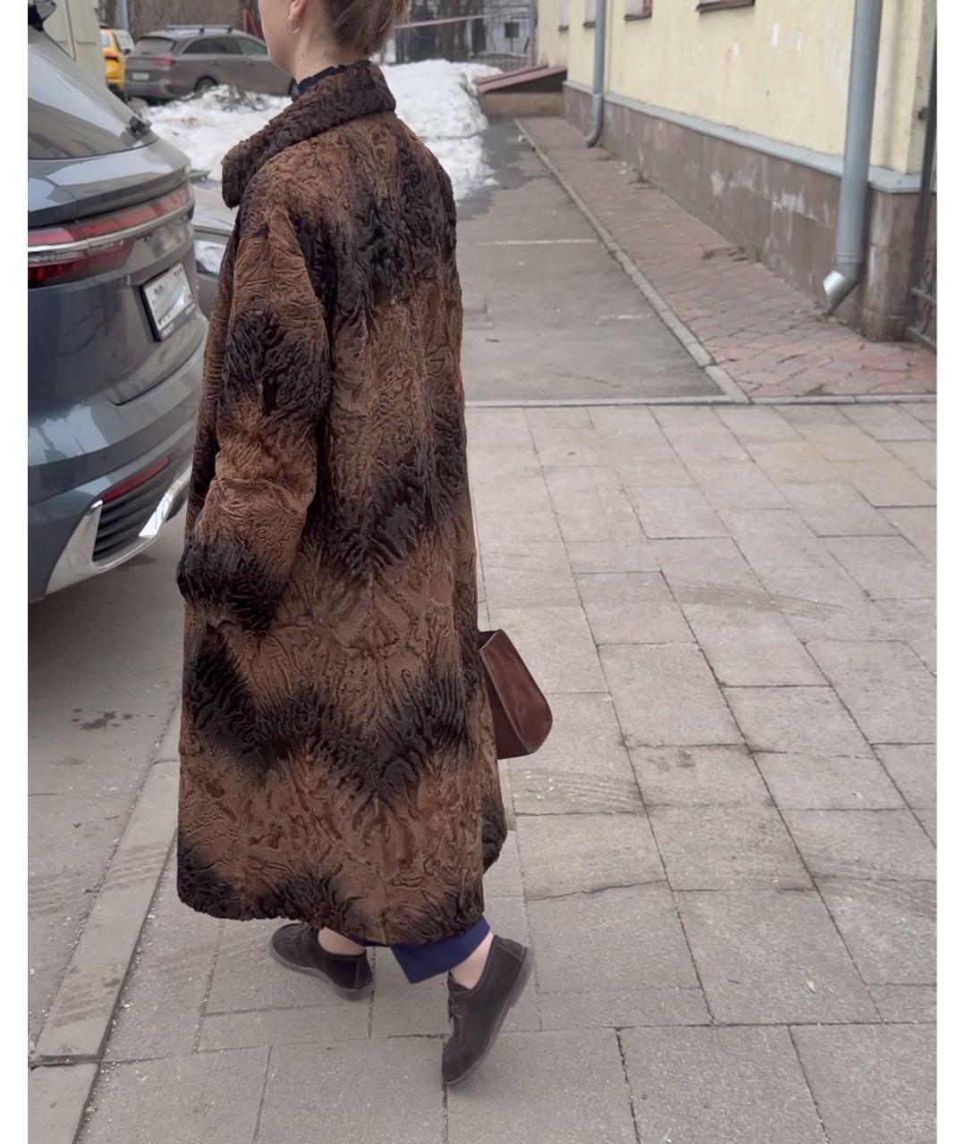 KARL LAGERFELD Коричневая меховая шуба, фото 6